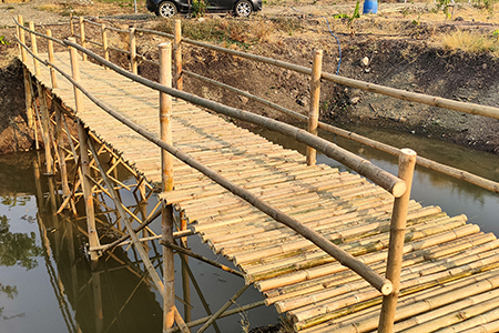 สะพานไม้ไผ่ข้ามบ่อน้ำ-ลพบุรี