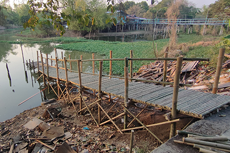 สะพานไม้ไผ่ท่าน้ำลงเรือ-บางปะอิน