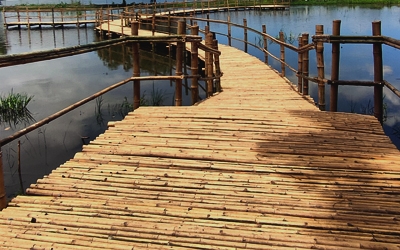 รับเหมางานสะพานไม้ไผ่
